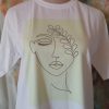 Silence cotton fabric printed on one side, size L